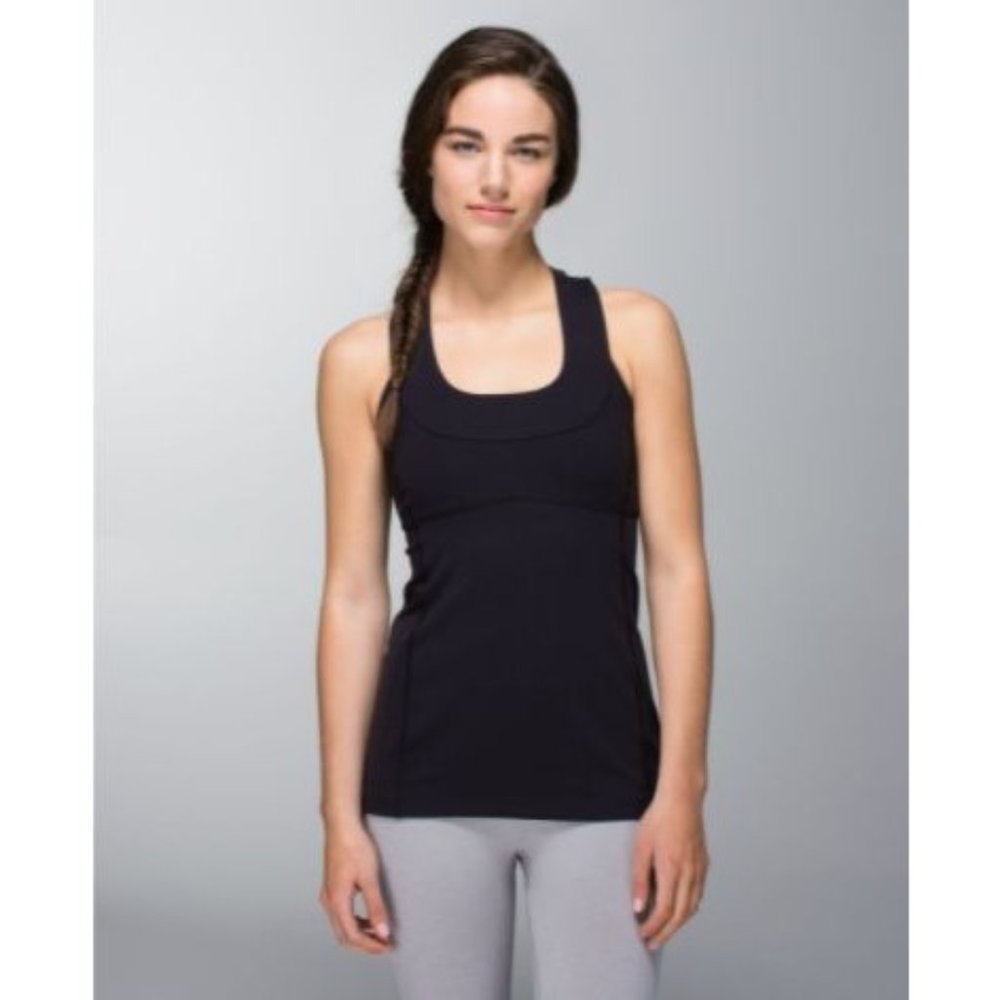 Women's Black Scoop Neck Active Tank Top